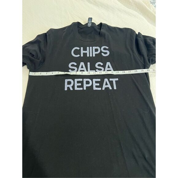 Bella Canvas "Chips, Salsa, Repeat" black Tee size large - Picture 5 of 6
